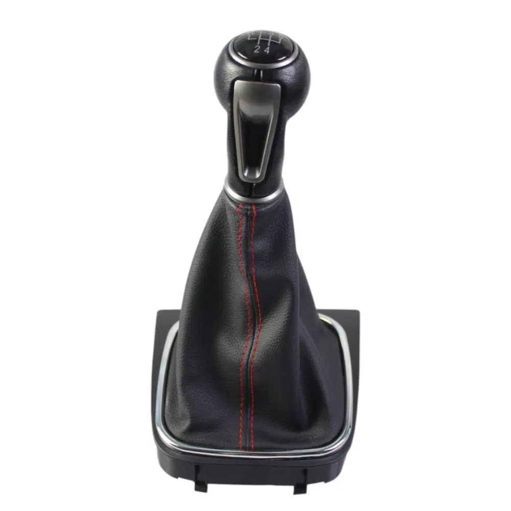 VW Golf 5 MK5 Golf 6 MK6 Jetta 05-14 5 İleri Körüklü Deri Vites Topuzu Siyah